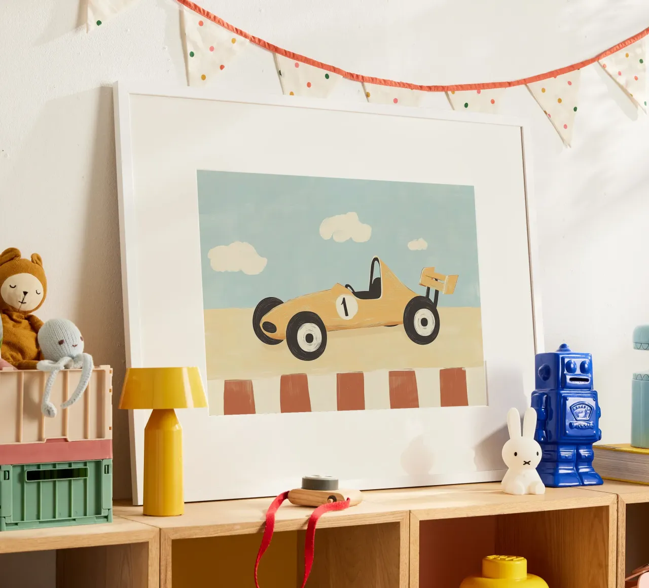 Auto da corsa retrò - Stampa d'arte per bambini poster da vintagepod