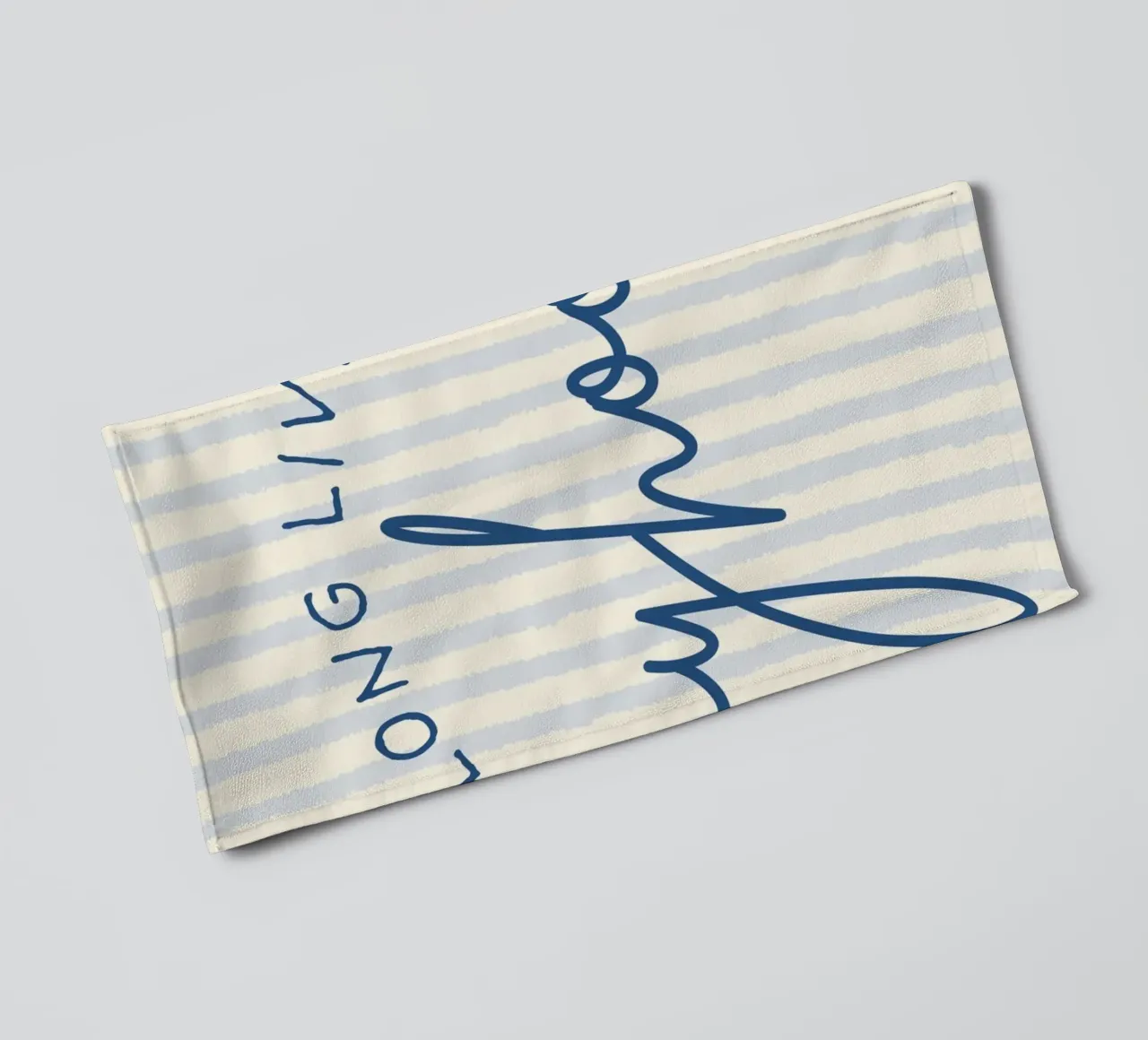 "Long Live Boyhood" Script Art Print towel by vintagepod
