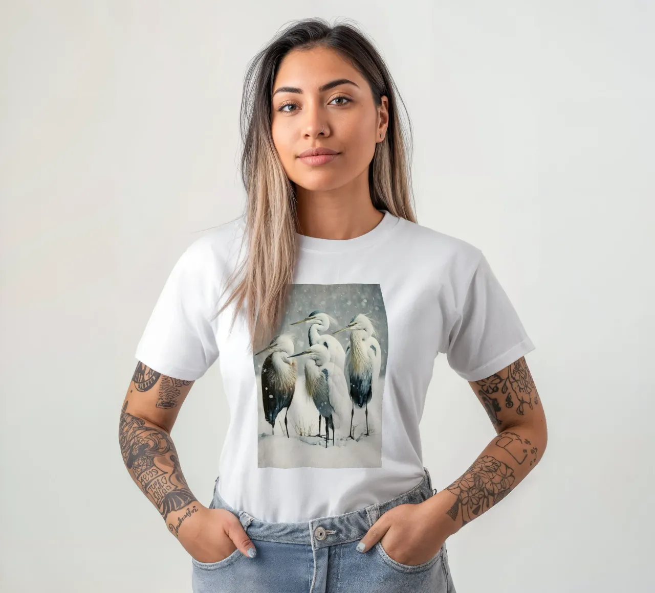 Egrets In Winter t-shirt da treechild