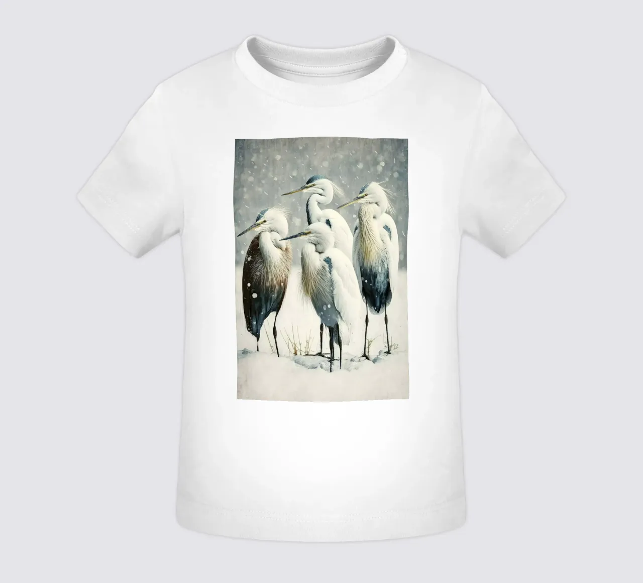 Egrets In Winter maglietta neonato da treechild