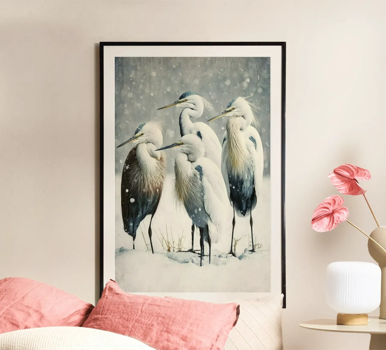 Egrets In Winter carta hahnemühle da treechild