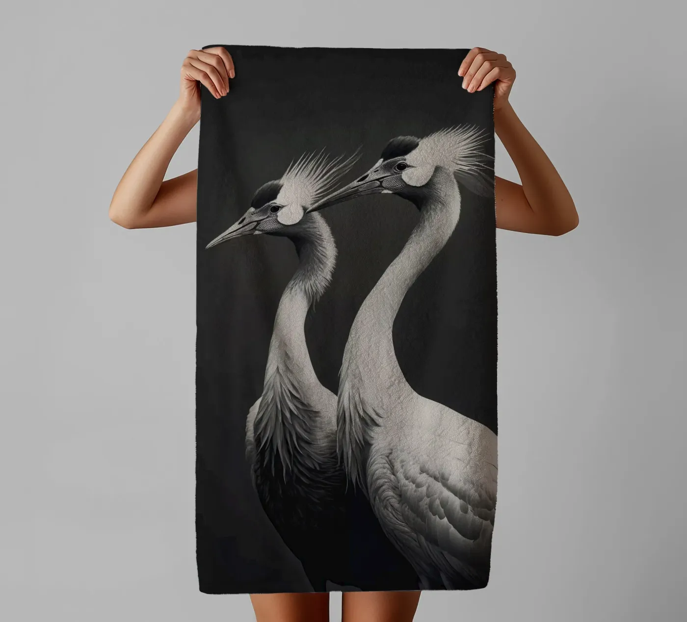 Gray Herons towel by treechild