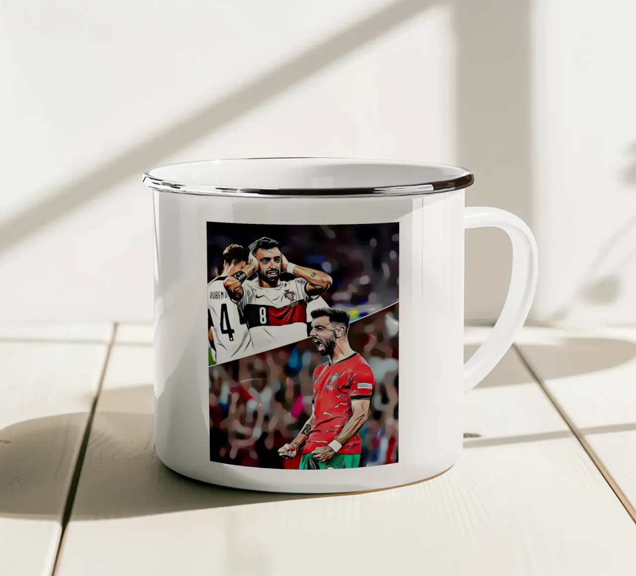 I momenti di emozione di Bruno Fernandes con la Nazionale portoghese tazza in smalto da dark eagle