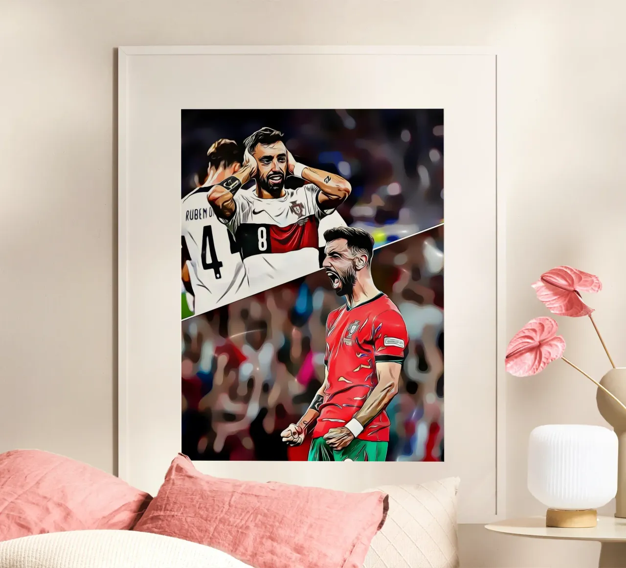 I momenti di emozione di Bruno Fernandes con la Nazionale portoghese poster da dark eagle