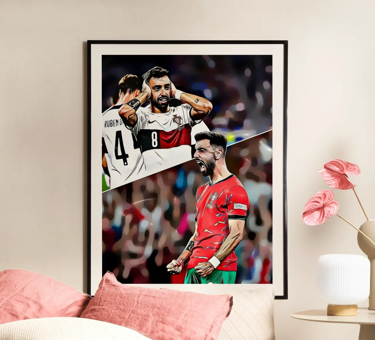 I momenti di emozione di Bruno Fernandes con la Nazionale portoghese poster da dark eagle