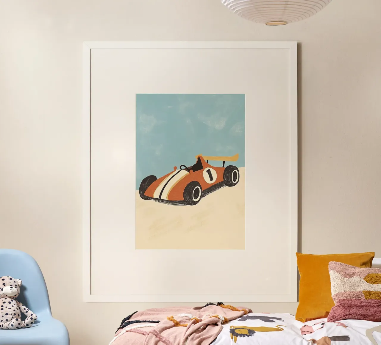 Retro-Rennwagen Kunstdruck - Jungenzimmer Dekoration Poster von vintagepod