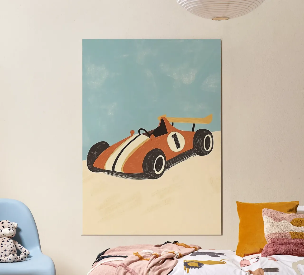 Retro-Rennwagen Kunstdruck - Jungenzimmer Dekoration Poster von vintagepod