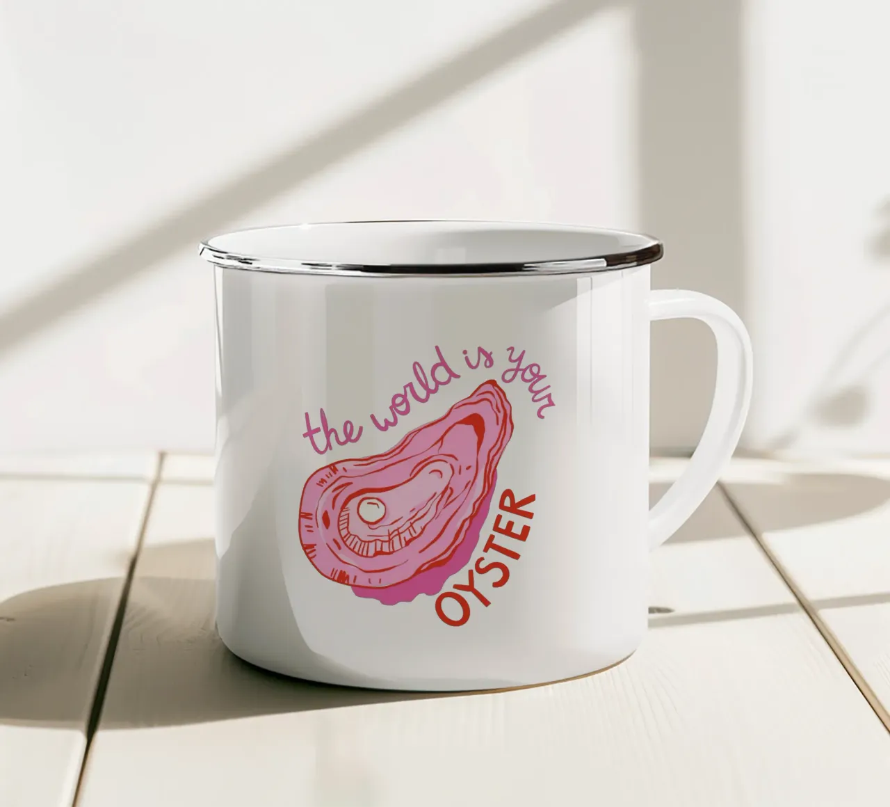 The World is your Oyster tazza in smalto da dafnedesignstudio