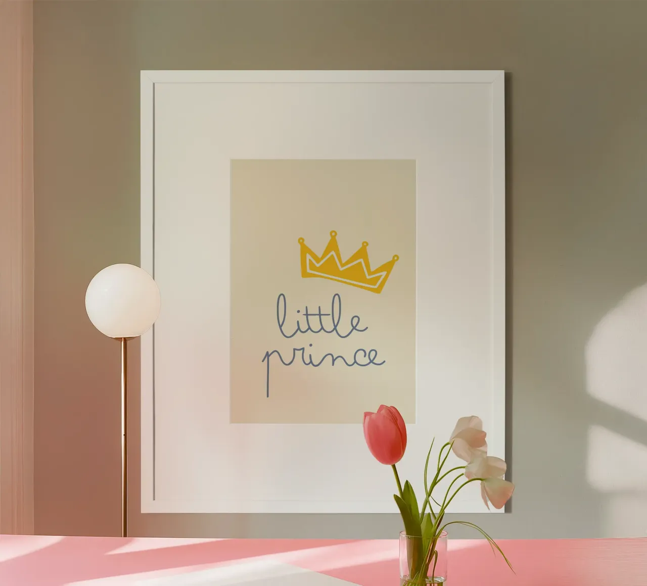 Kleiner Prinz Krone - Minimalistische Kinderzimmer Wandkunst Poster von vintagepod