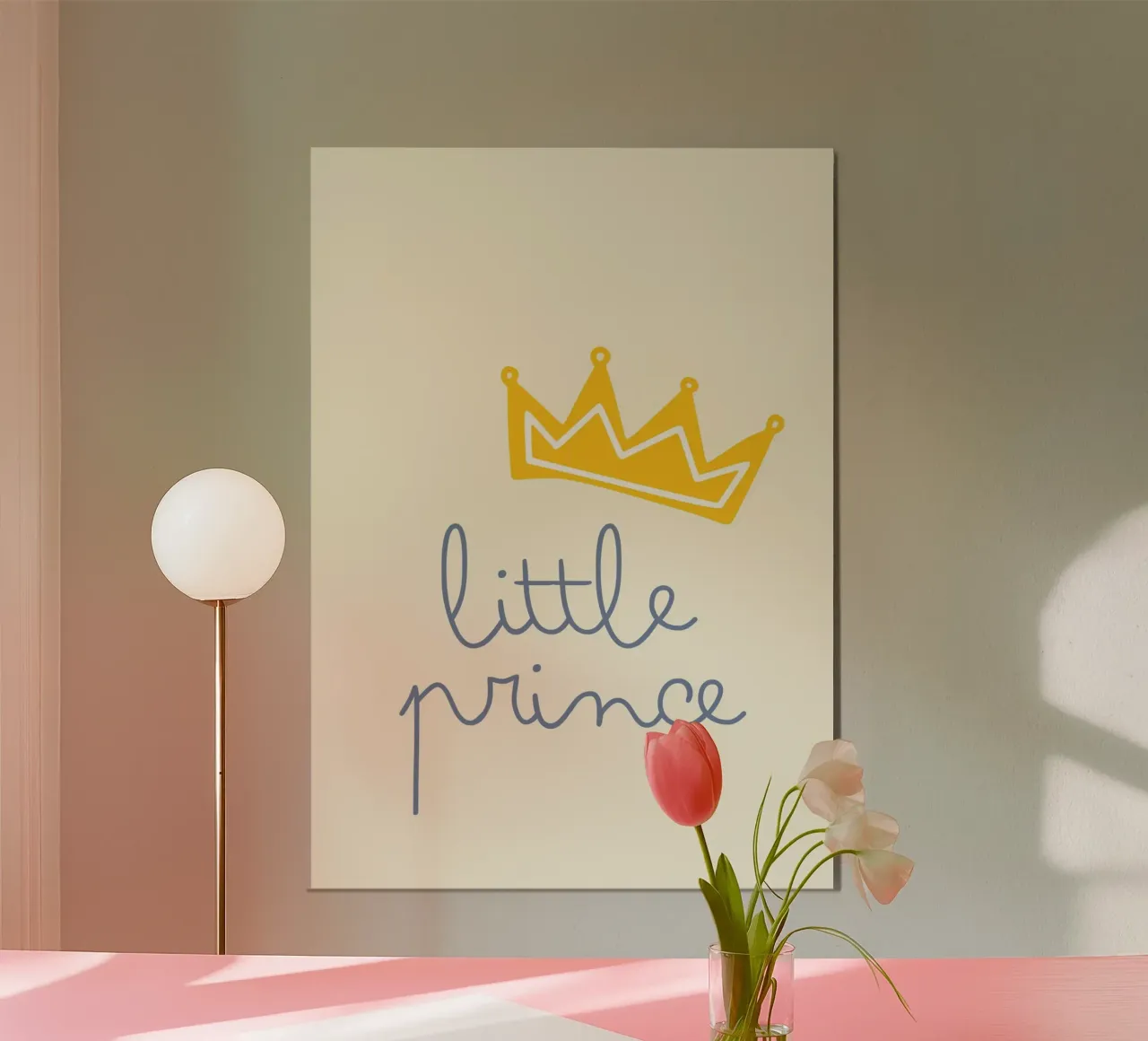 Kleiner Prinz Krone - Minimalistische Kinderzimmer Wandkunst Poster von vintagepod