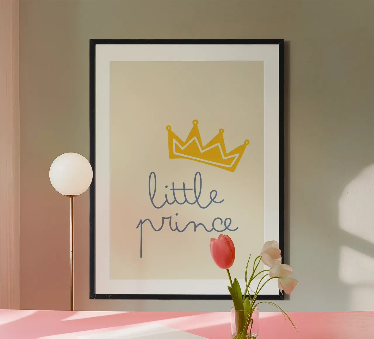 Kleiner Prinz Krone - Minimalistische Kinderzimmer Wandkunst Poster von vintagepod