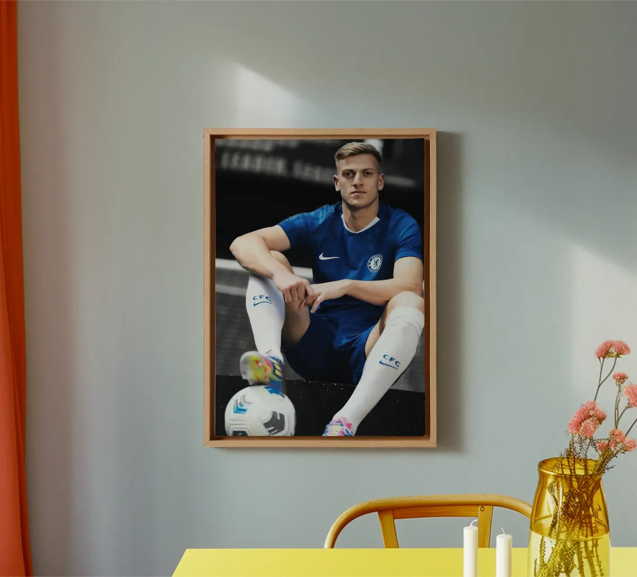 Liam Delap tela con Cornice a cassetta da Musadad Shop