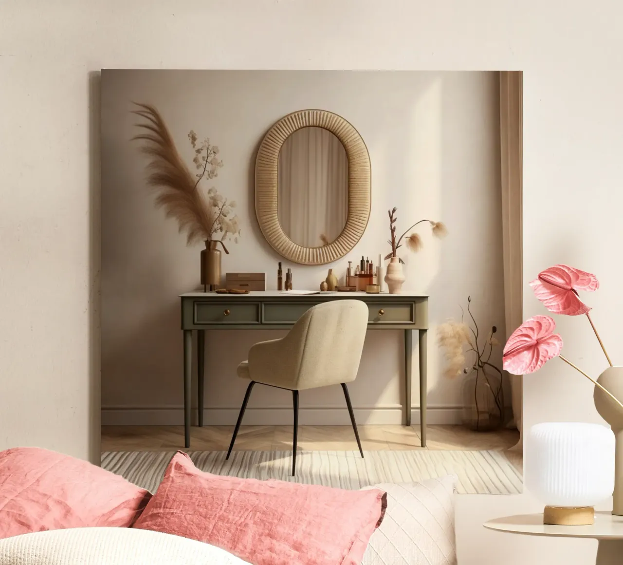 Riflessione calma tela con Cornice a cassetta da StillVibe Home
