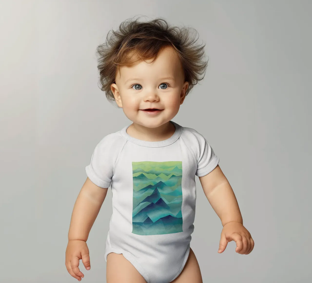 Top of the World body neonato maniche corte da Angelo Cerantola