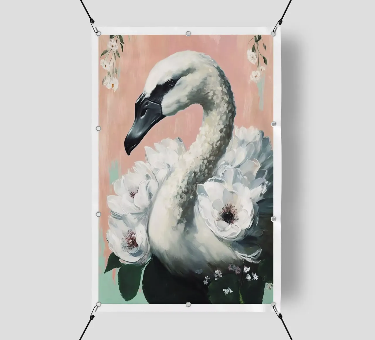 Decorated Swan telo in pvc da treechild