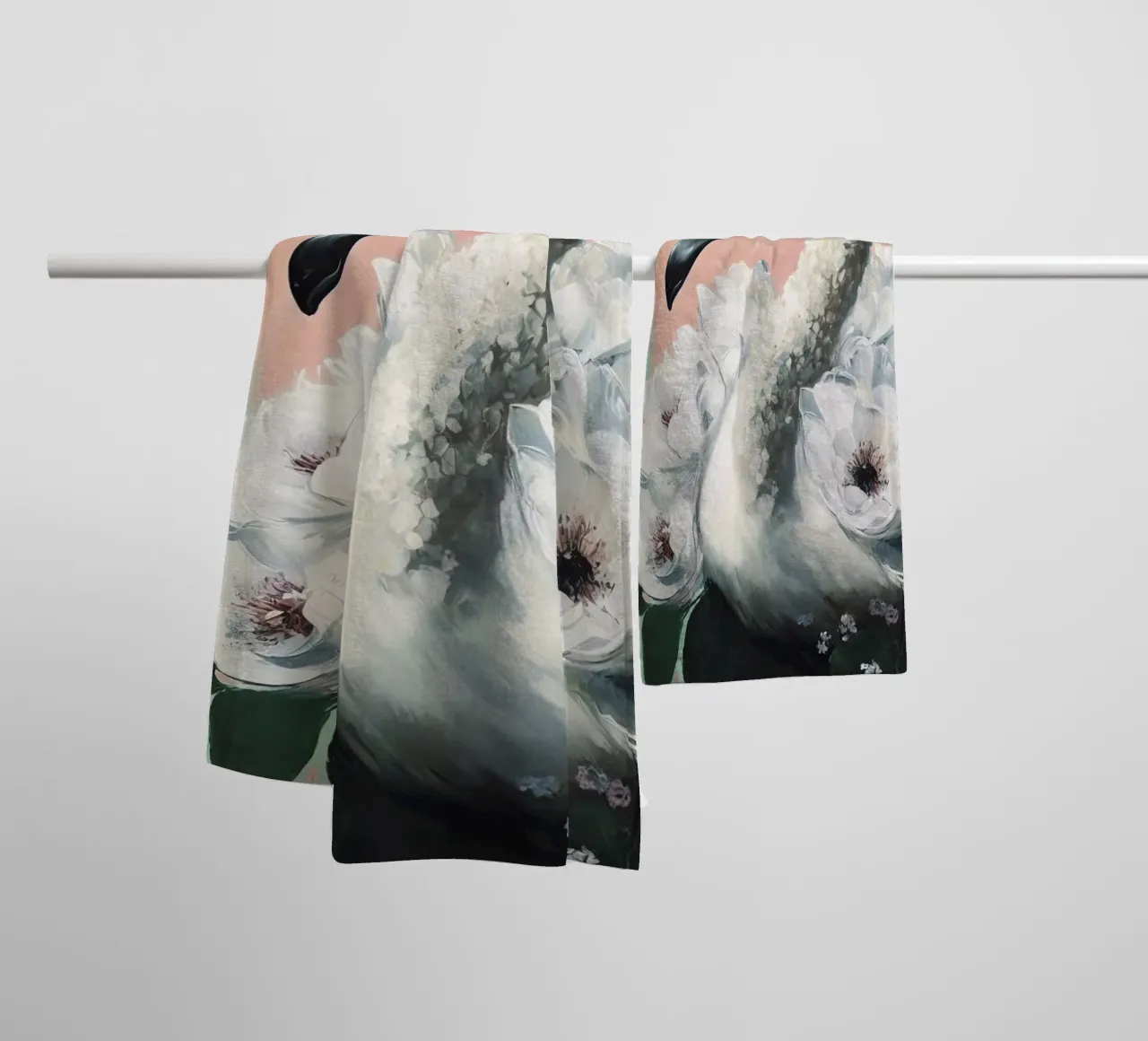 Decorated Swan towel by treechild