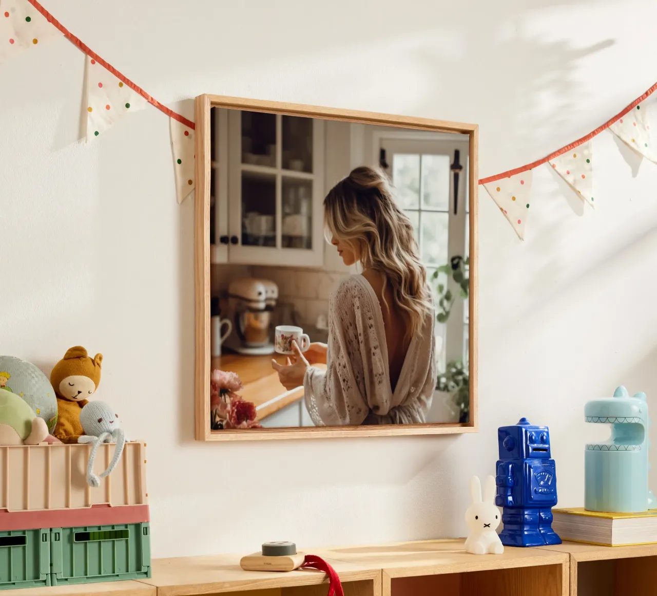 Tazza di calma tela con Cornice a cassetta da StillVibe Home