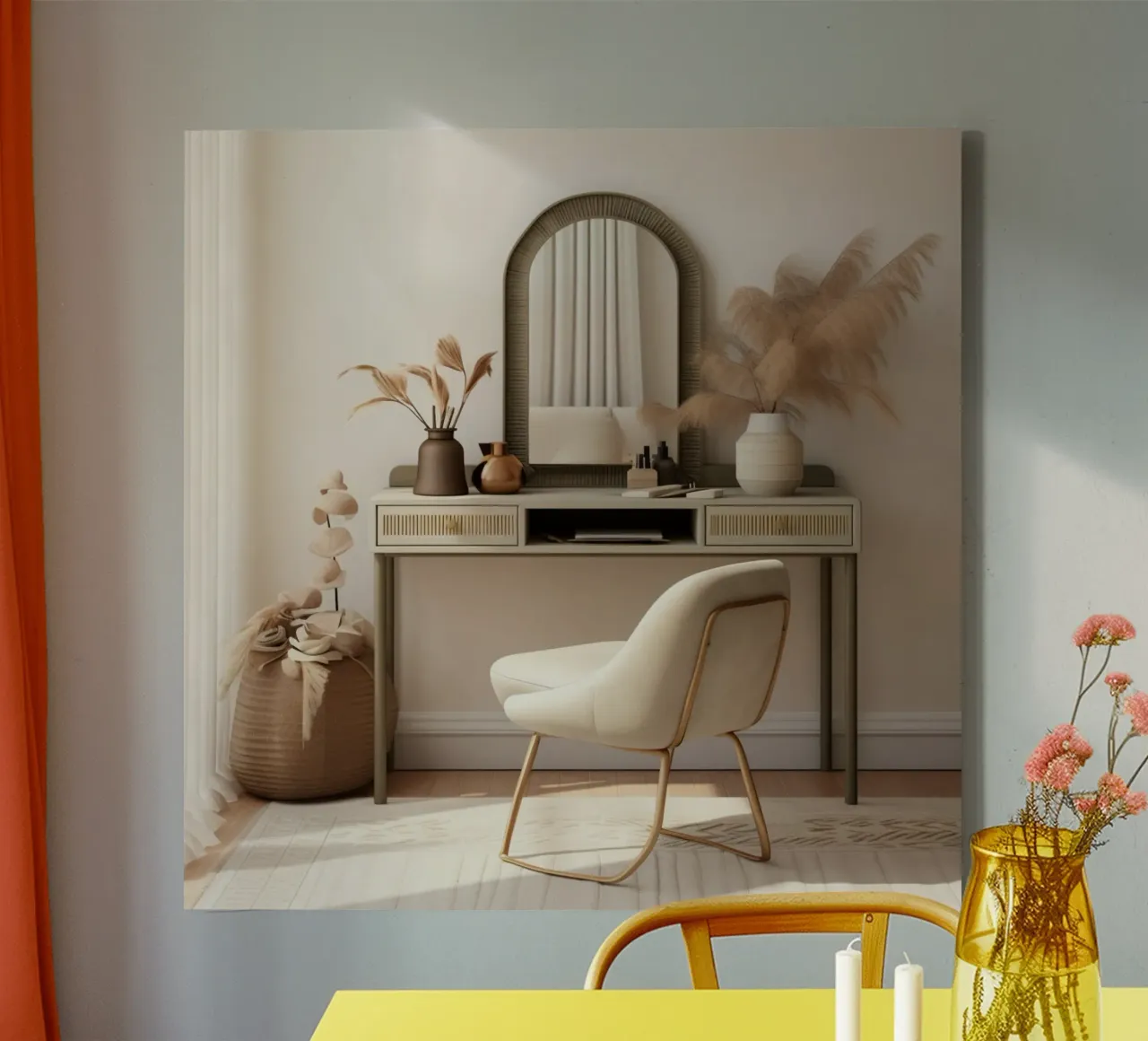 Rituale mattutino soft tela con Cornice a cassetta da StillVibe Home