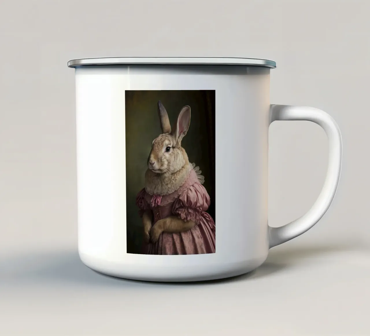 Mrs Bunny tazza in smalto da treechild