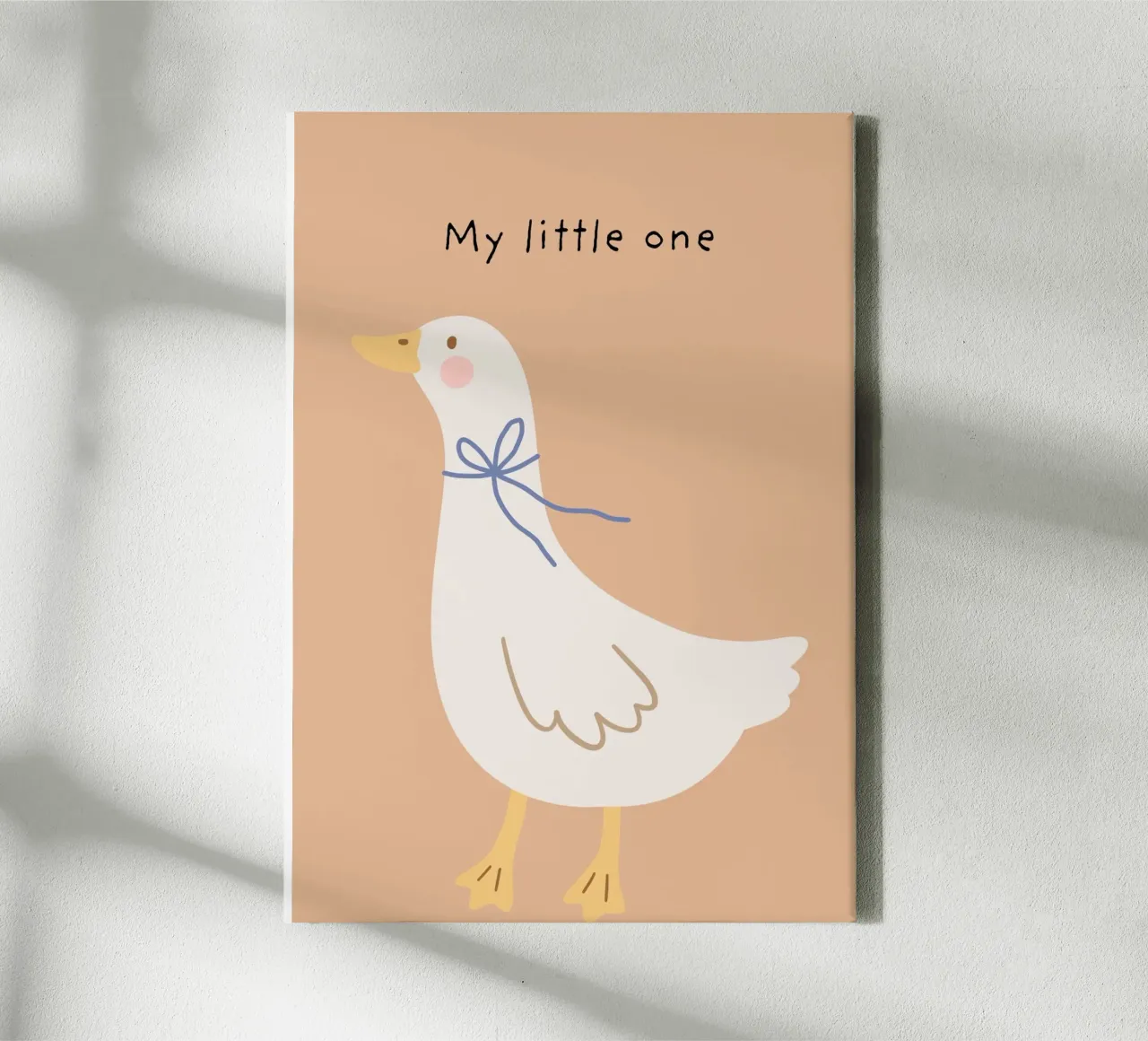 "My Little One" Duck Art Print - Nursery Decor canvas with Floater frame by vintagepod