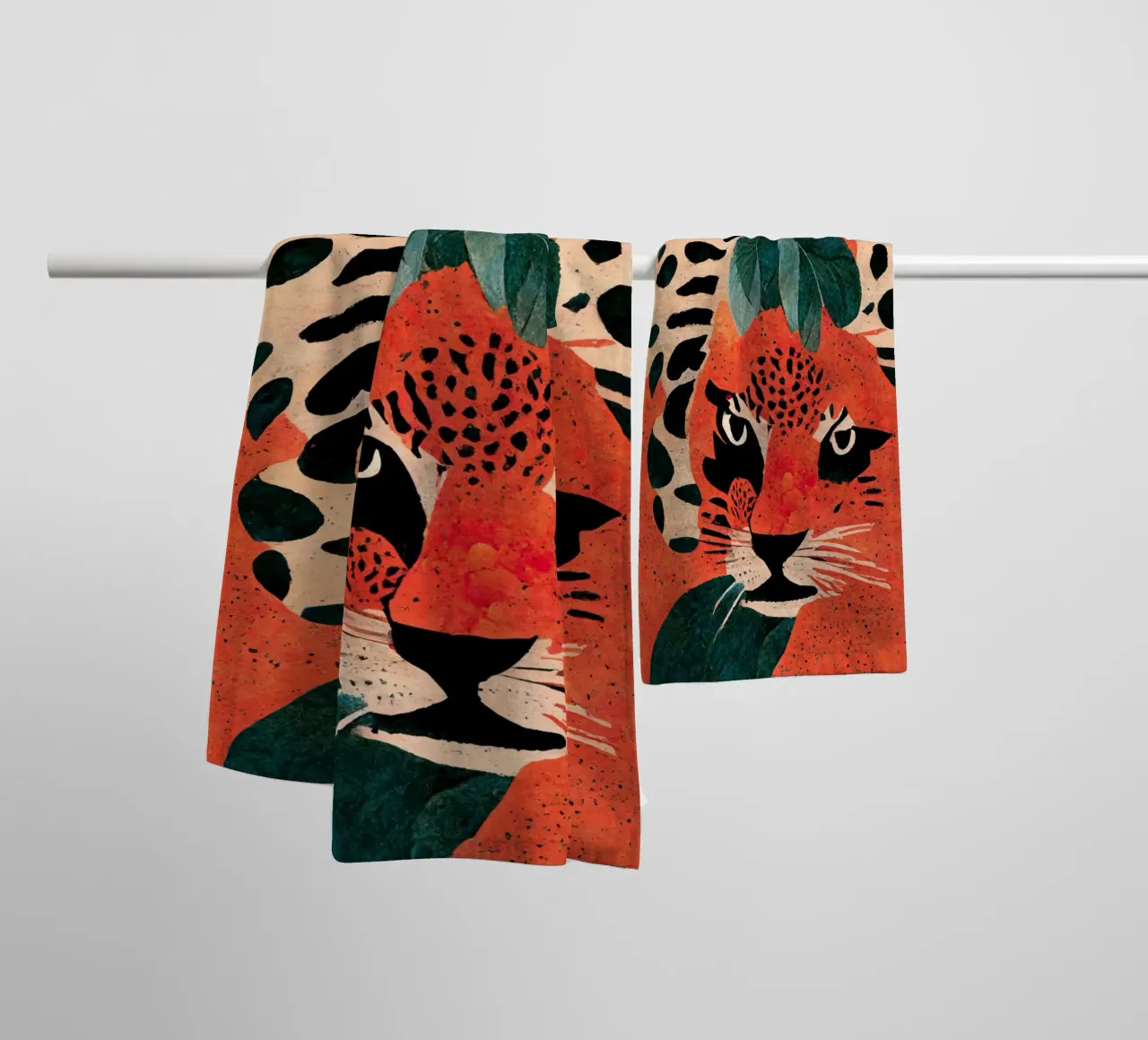 Hiding Leo asciugamano da bagno da treechild
