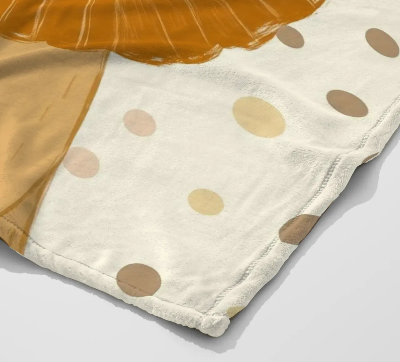 Simpatica testa di leone a pois - Vivaio Safari coperta in pile da vintagepod