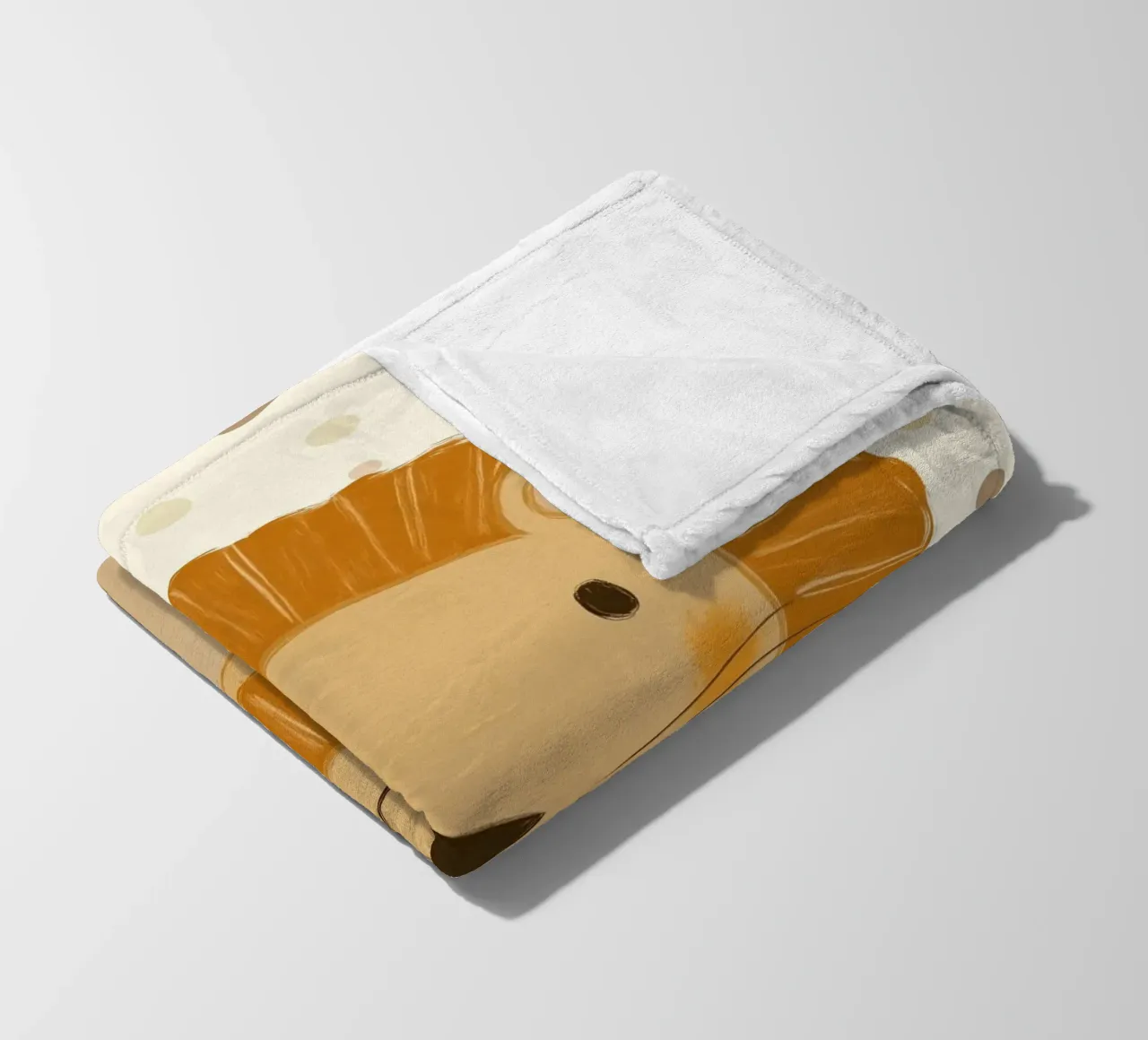 Simpatica testa di leone a pois - Vivaio Safari coperta in pile da vintagepod