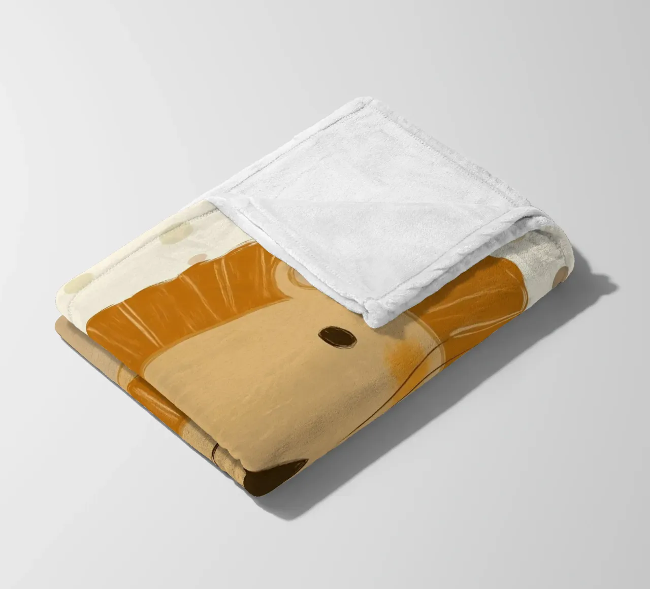 Simpatica testa di leone a pois - Vivaio Safari coperta in pile da vintagepod