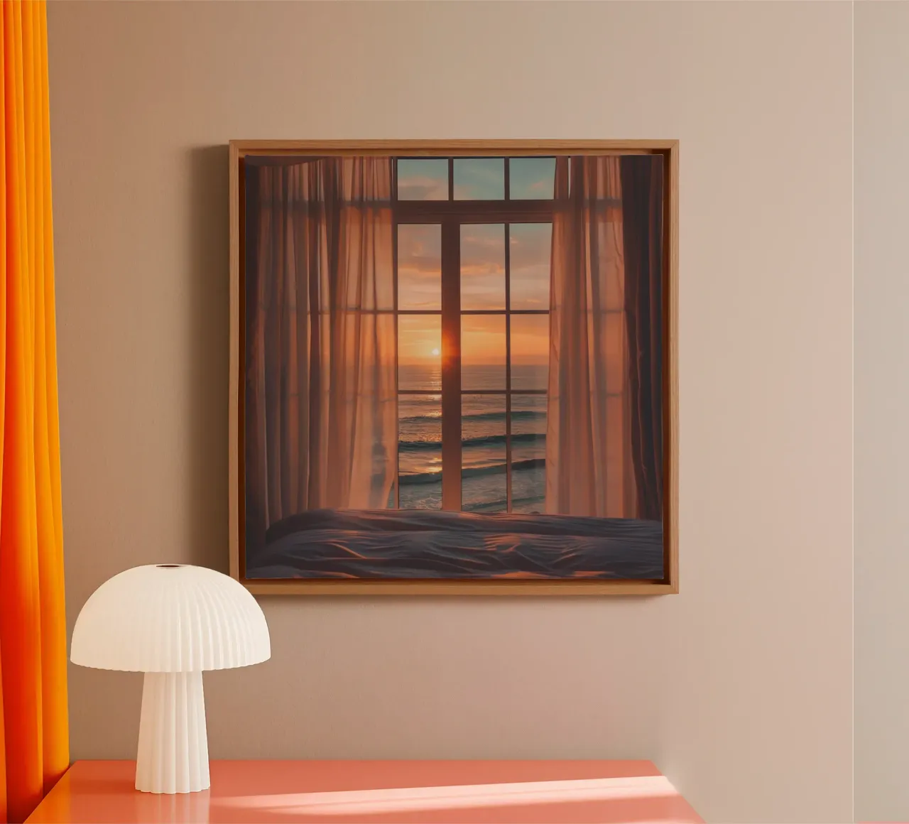 Reverie alla pesca tela con Cornice a cassetta da StillVibe Home