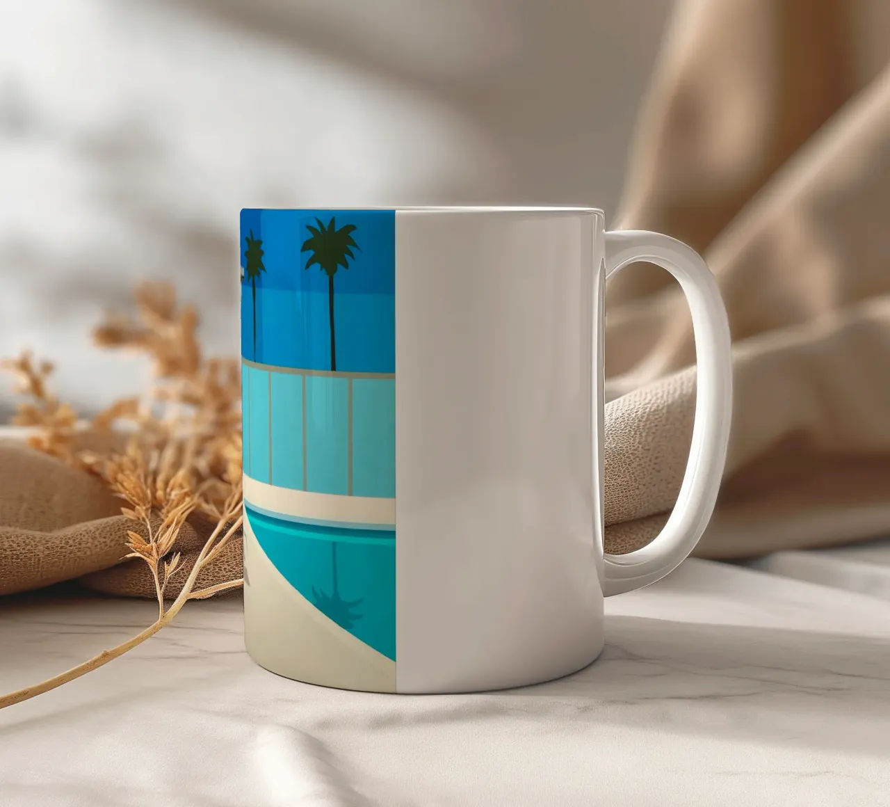 California Pool tazza in ceramica da Leonard Barreiro
