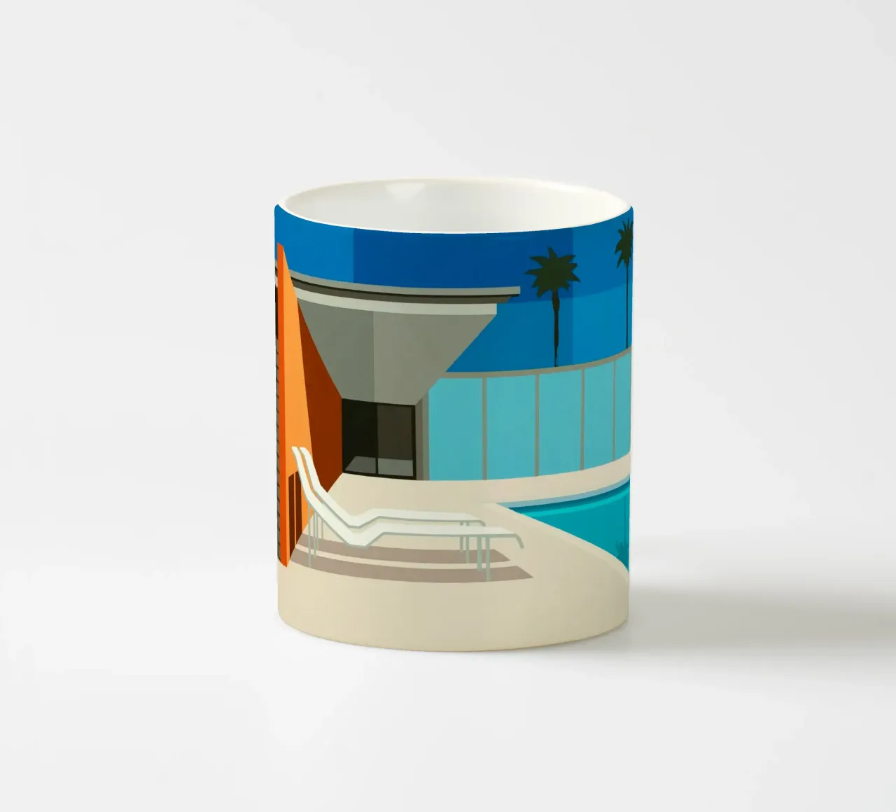 California Pool tazza in ceramica da Leonard Barreiro