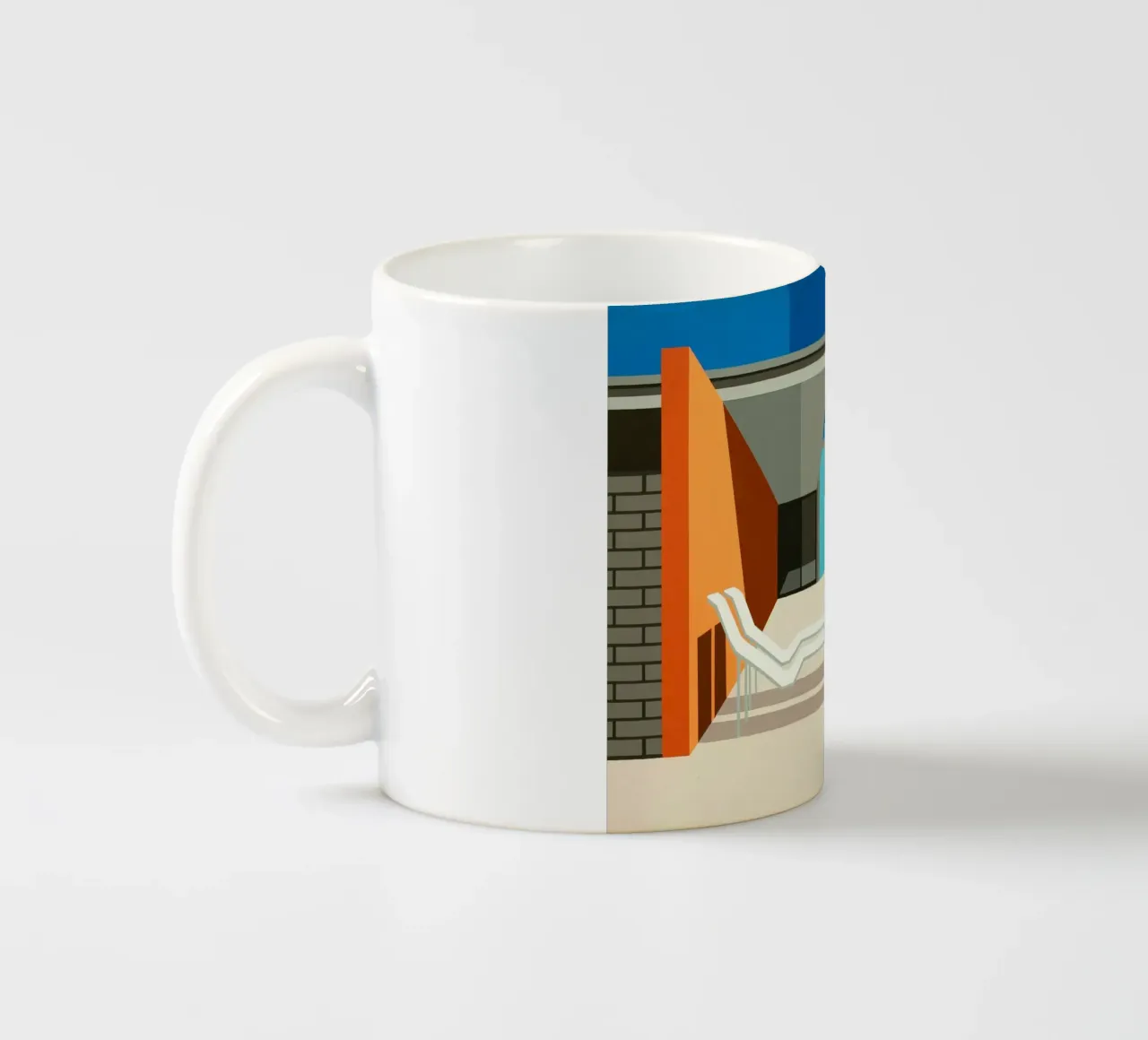 California Pool tazza in ceramica da Leonard Barreiro