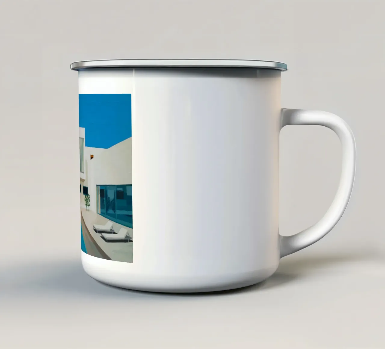 White House Poolside tazza in smalto da Leonard Barreiro