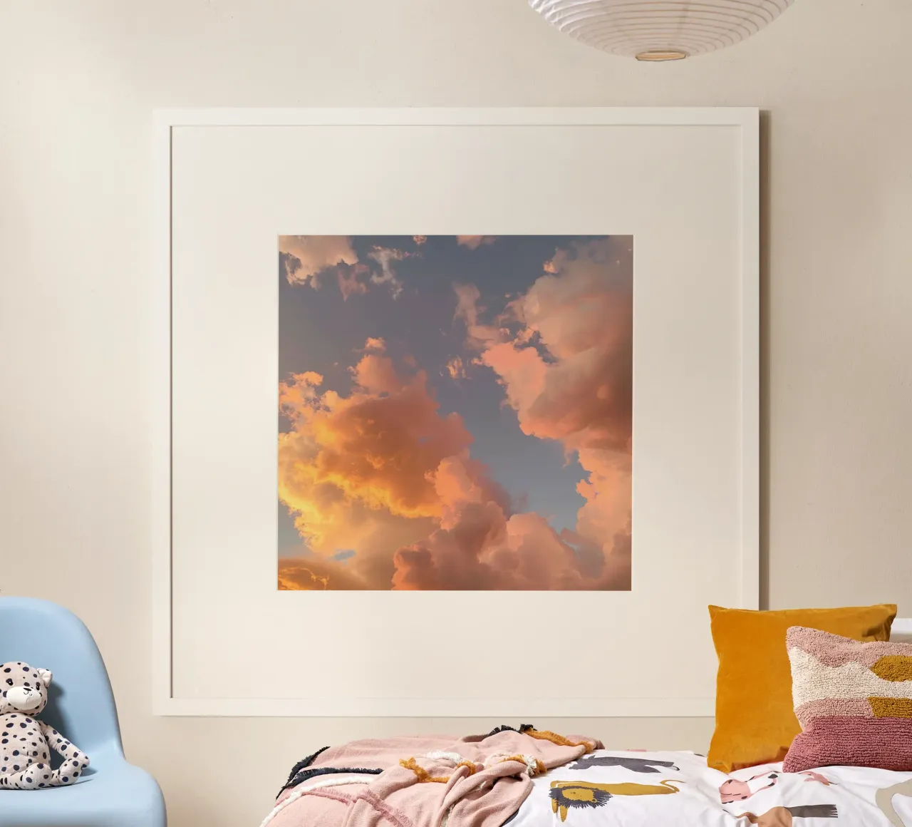 Reverie alla pesca poster con telaio in alluminio da StillVibe Home