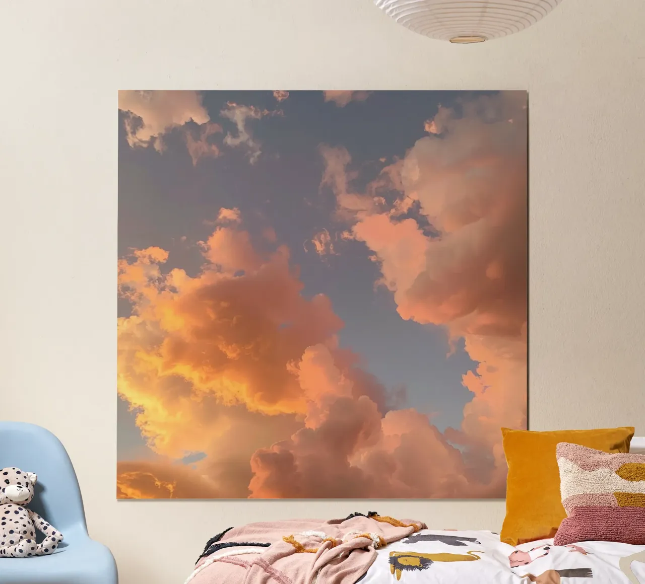 Reverie alla pesca poster con telaio in alluminio da StillVibe Home