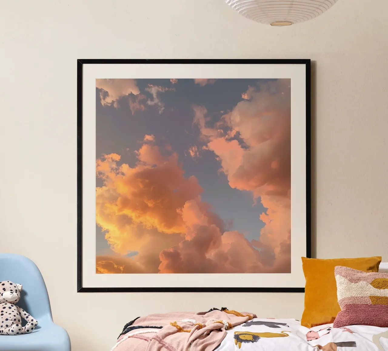 Reverie alla pesca poster con telaio in alluminio da StillVibe Home