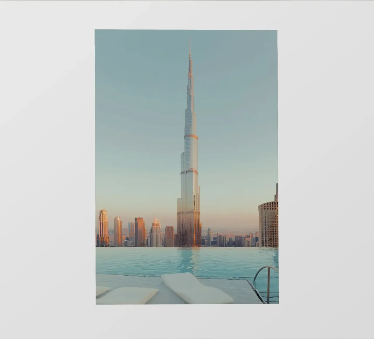Burj Khalifa And Infinity Pool pellicola backlit da robertmotoiart