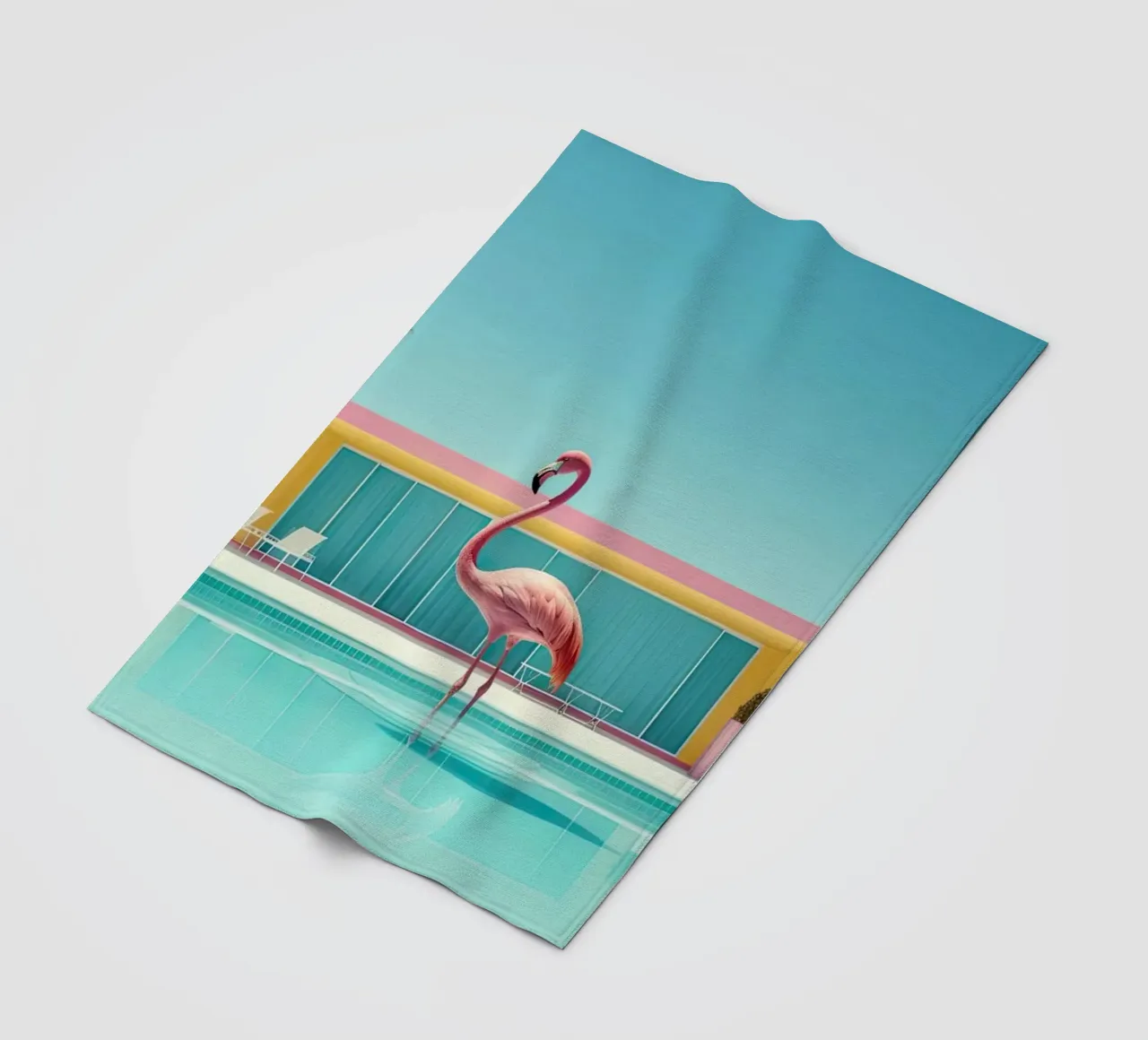 Flamingo By The Pool coperta in pile da robertmotoiart