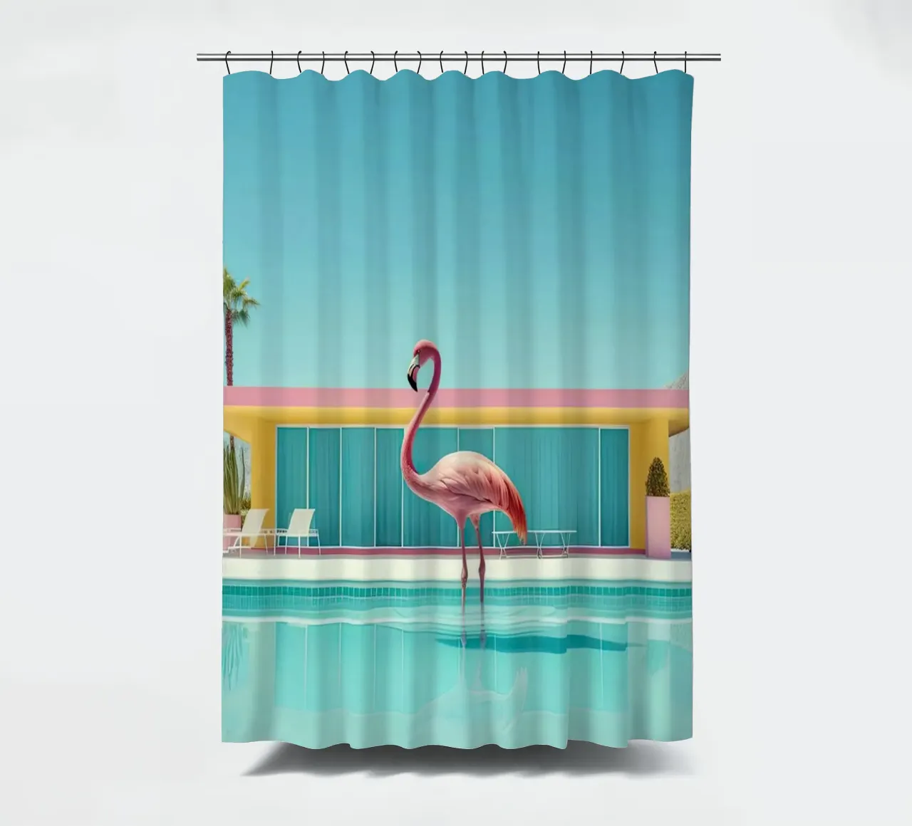Flamingo By The Pool tenda da doccia da robertmotoiart