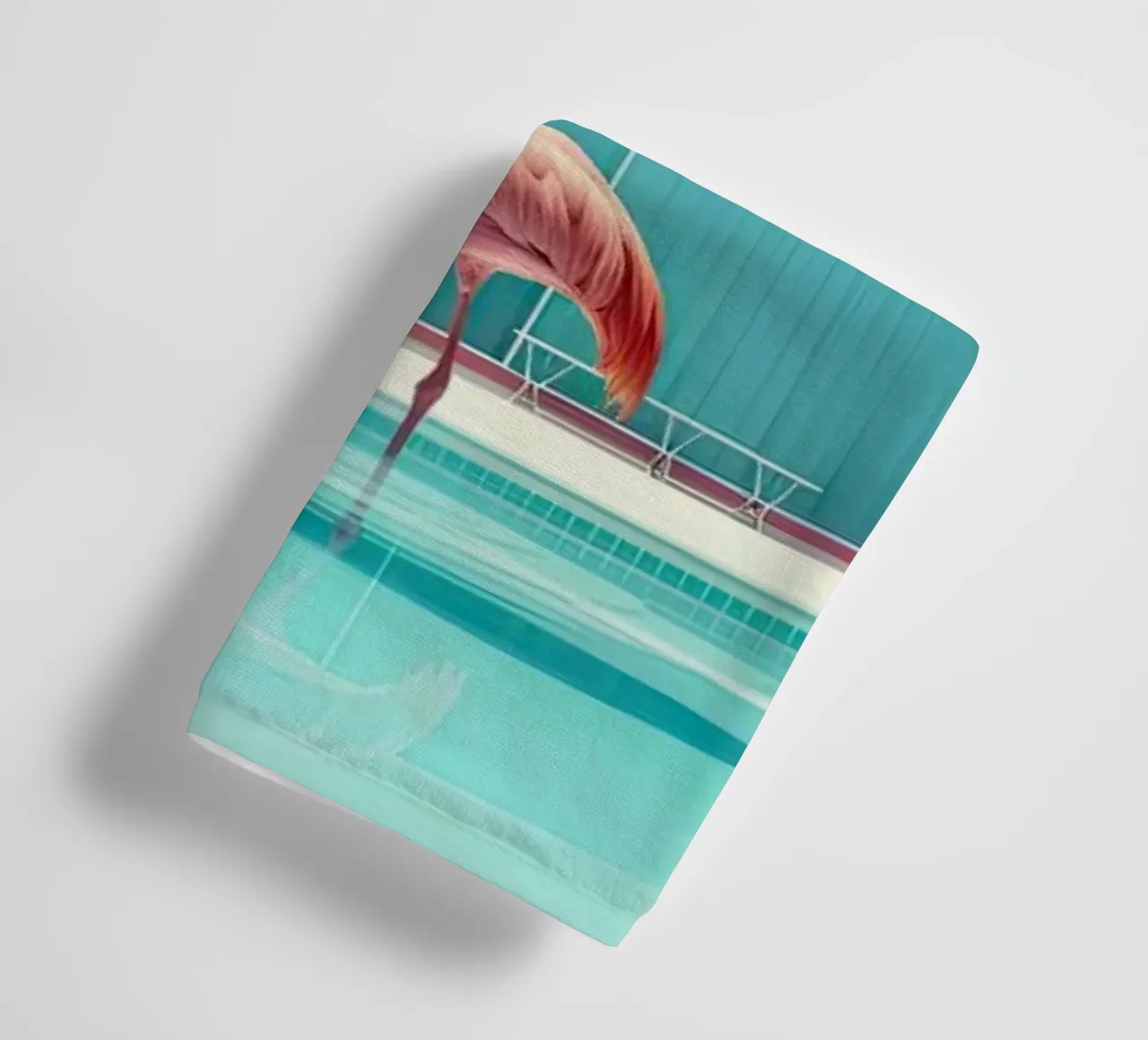 Flamingo By The Pool asciugamano da bagno da robertmotoiart