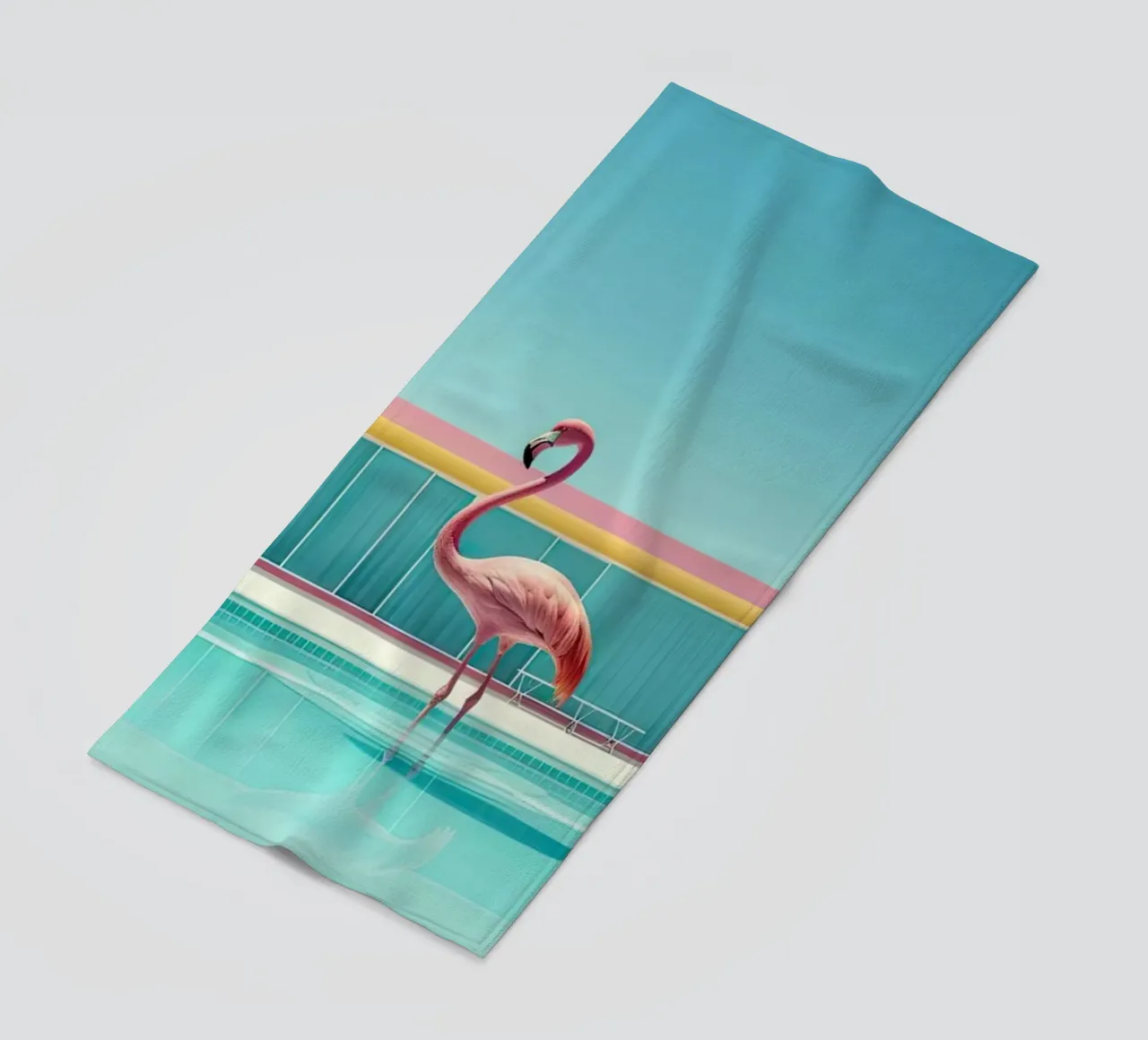 Flamingo By The Pool telo mare da robertmotoiart