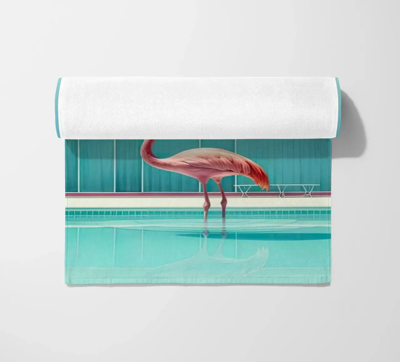 Flamingo By The Pool telo mare da robertmotoiart