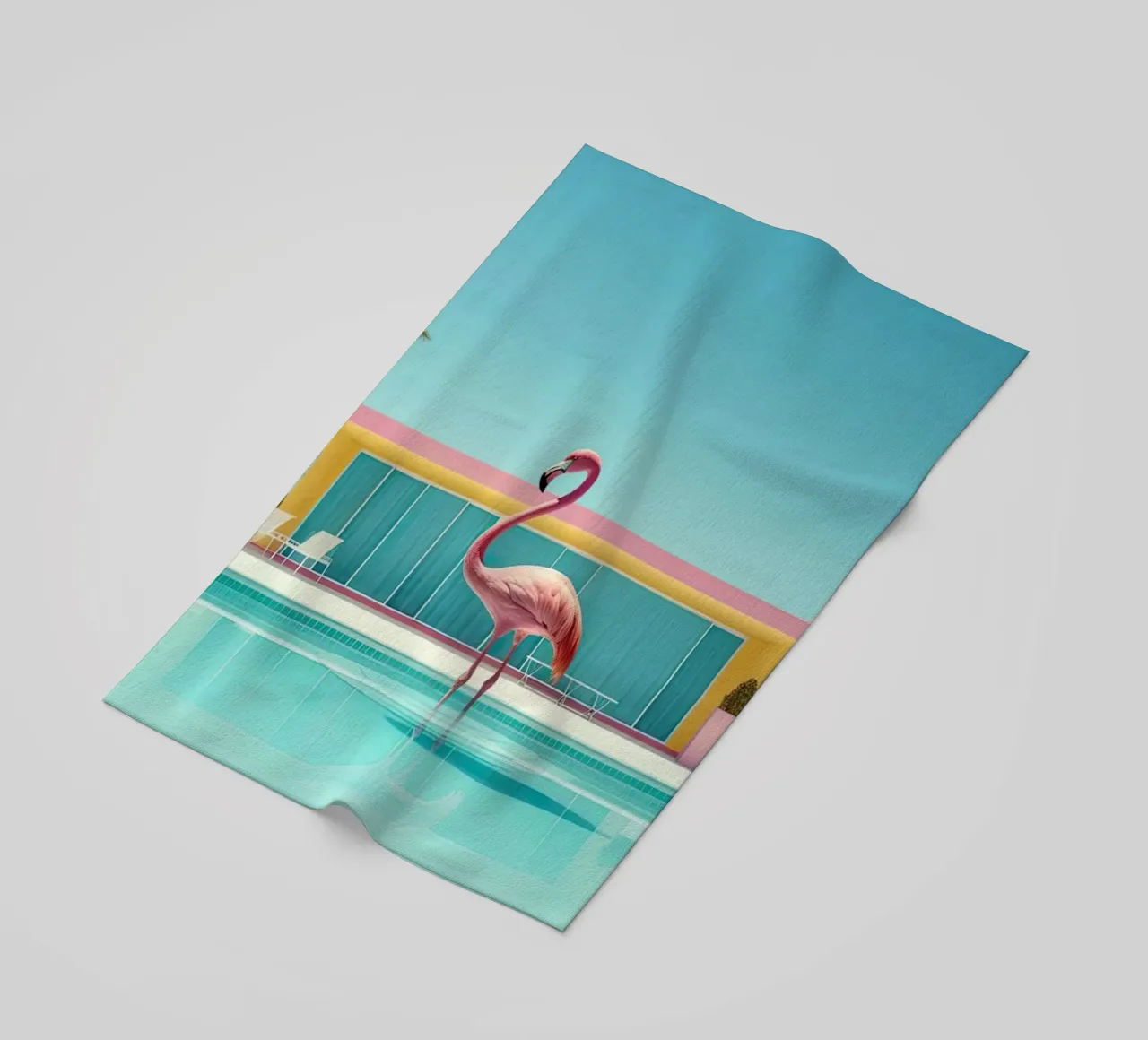 Flamingo By The Pool telo mare da robertmotoiart