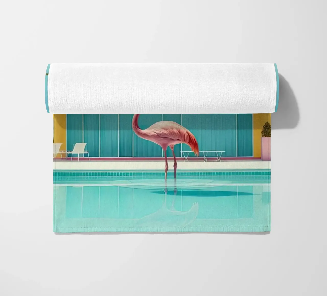 Flamingo By The Pool telo mare da robertmotoiart