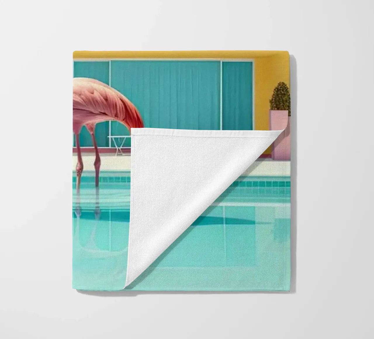 Flamingo By The Pool telo mare da robertmotoiart