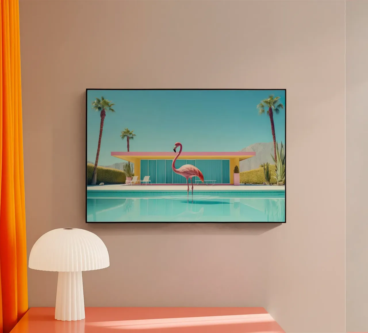 Flamingo By The Pool plexiglass da robertmotoiart