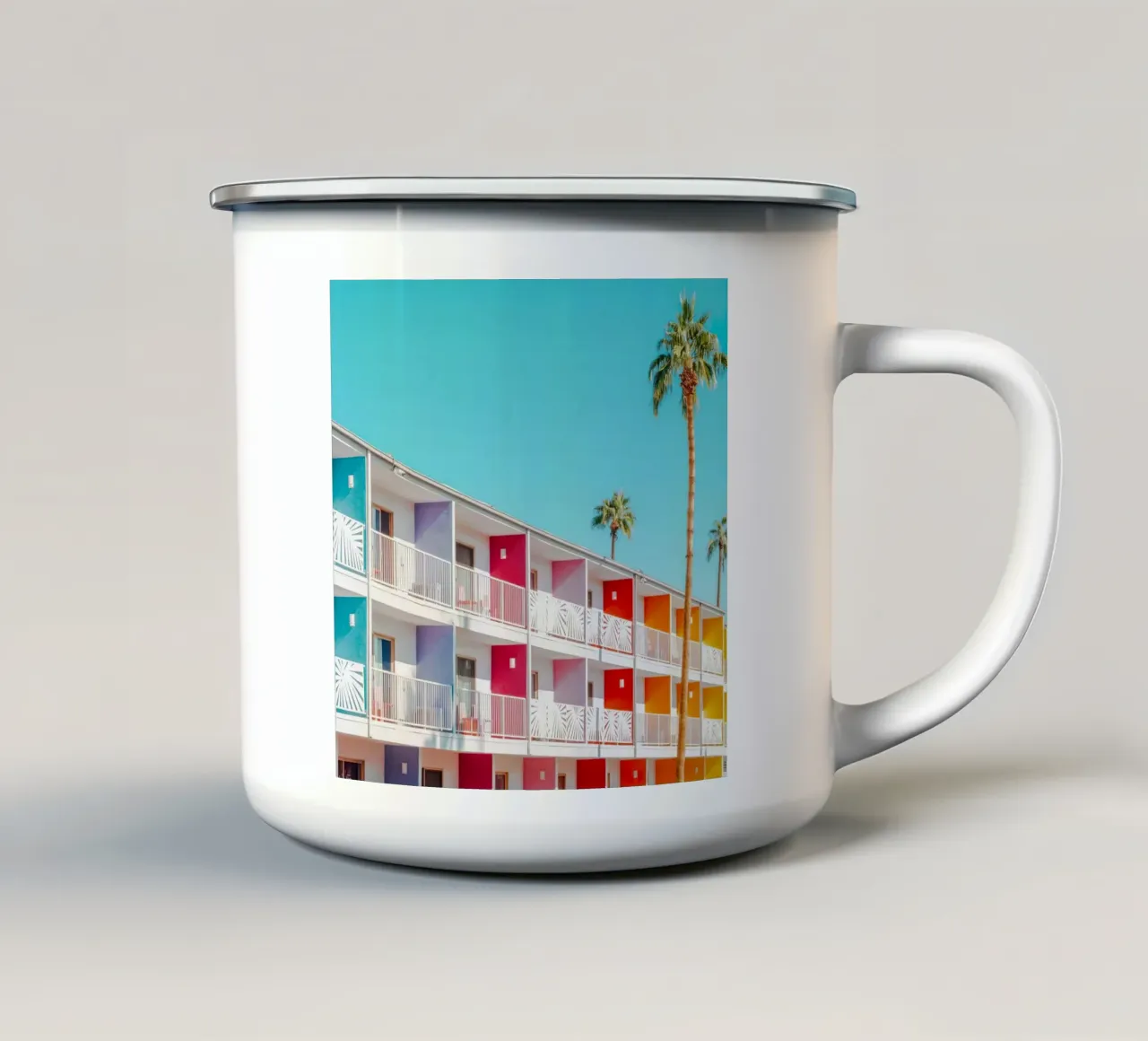 Outside Palm Springs tazza in smalto da robertmotoiart