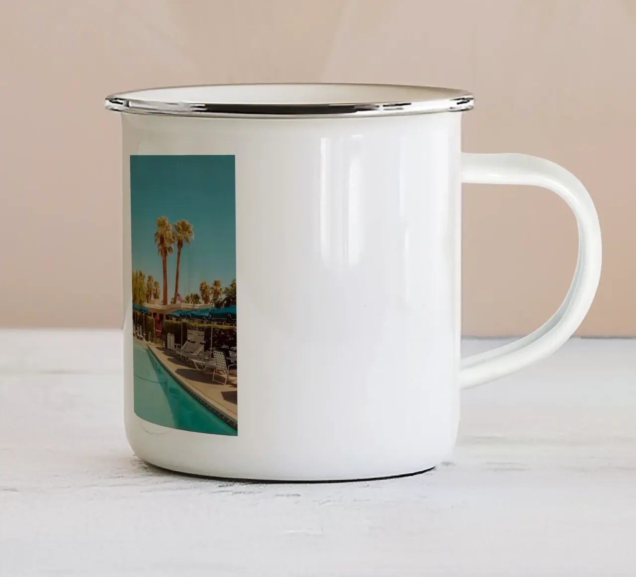 Palm Springs Desert Pool tazza in smalto da robertmotoiart