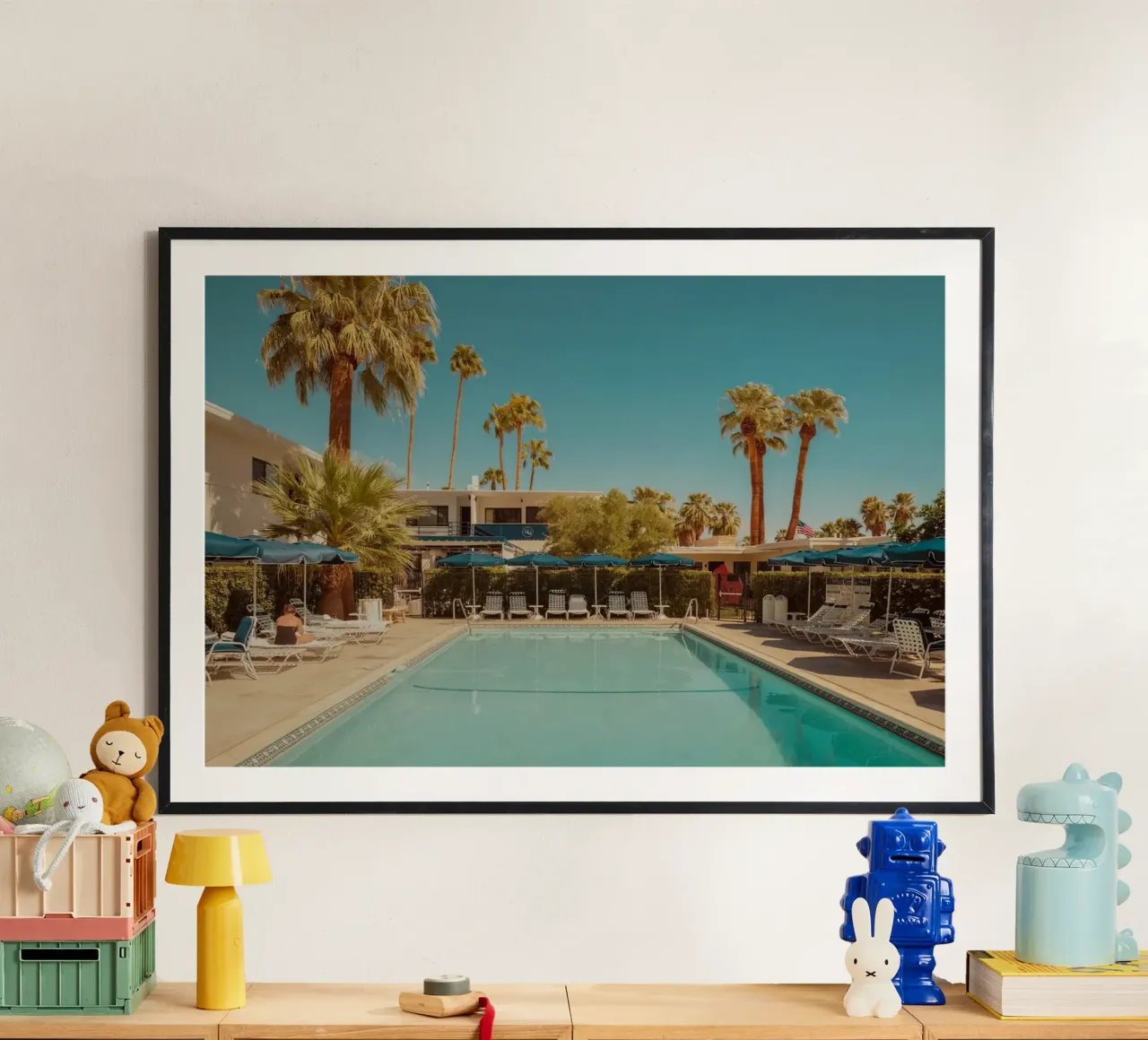Palm Springs Desert Pool poster da robertmotoiart