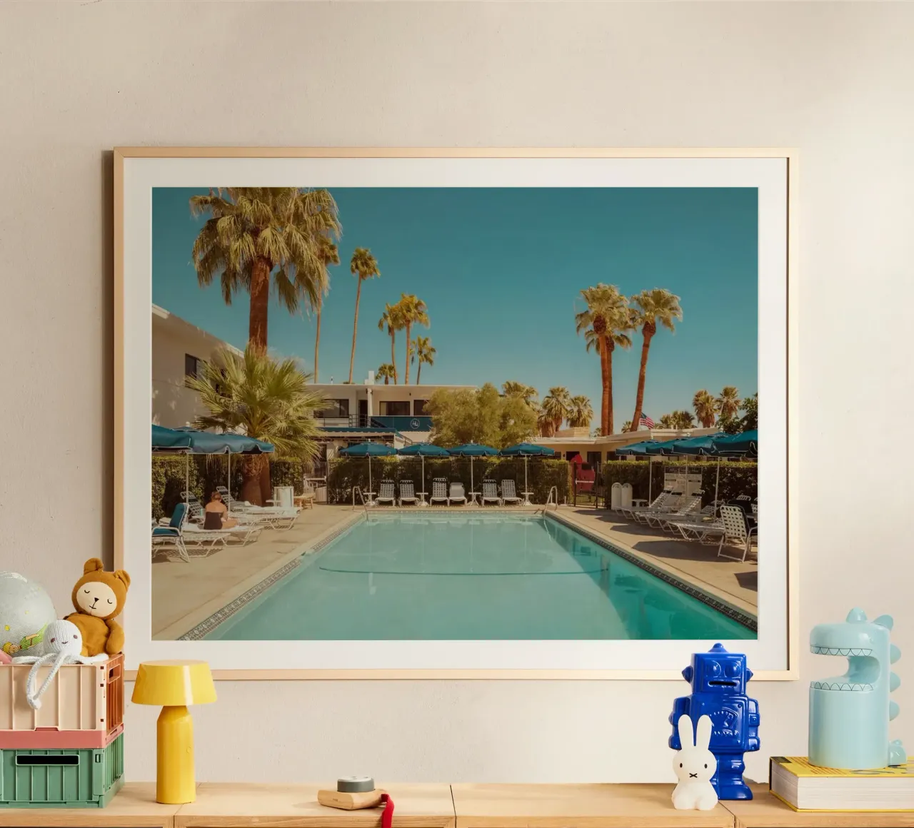 Palm Springs Desert Pool poster da robertmotoiart